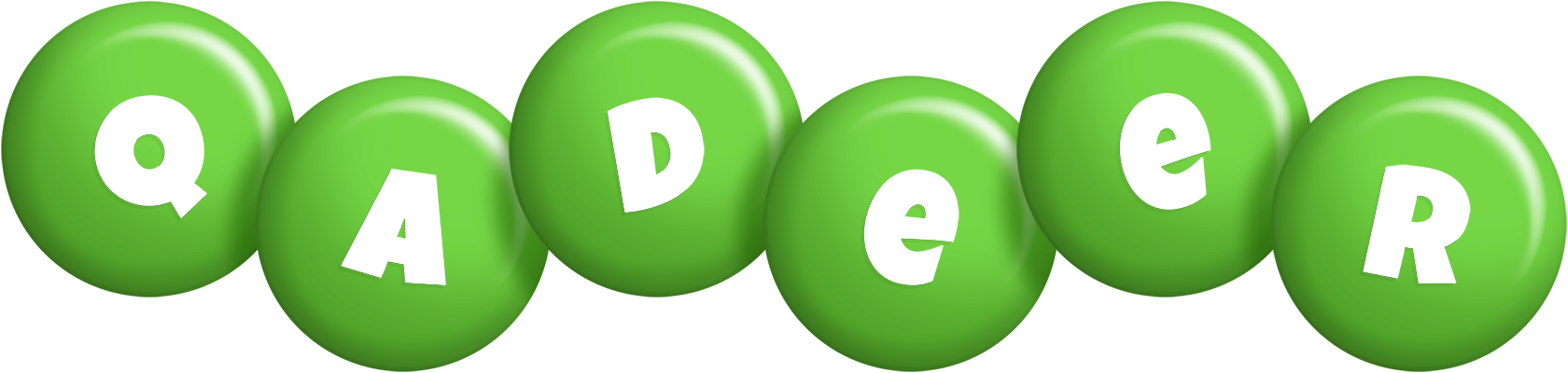 Qadeer candy-green logo