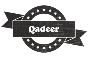 Qadeer grunge logo