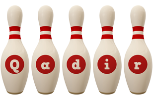 Qadir bowling-pin logo