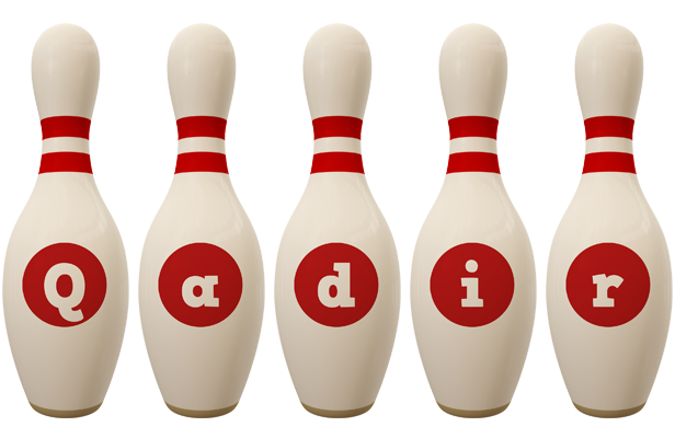 Qadir bowling-pin logo