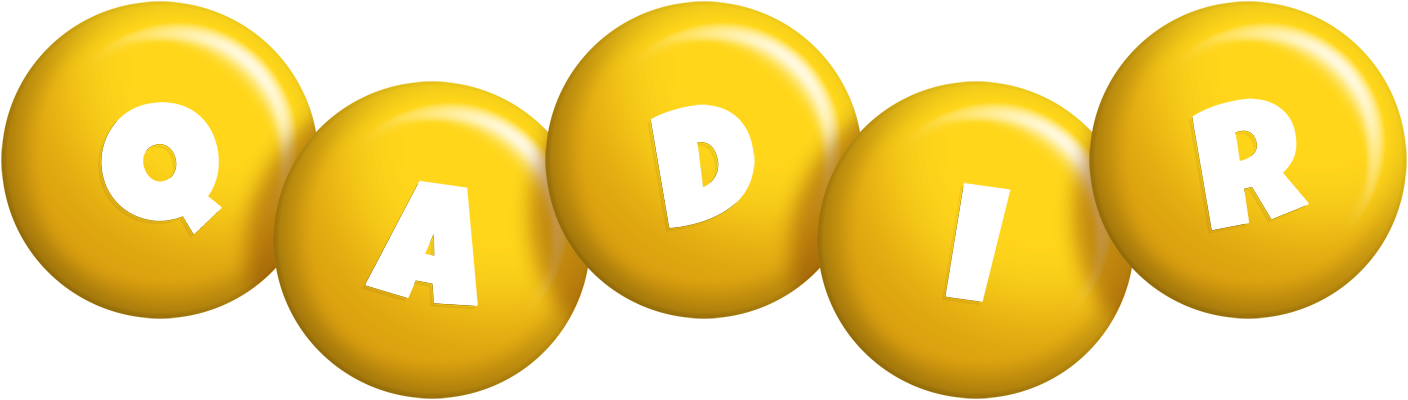Qadir candy-yellow logo