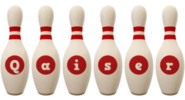 Qaiser bowling-pin logo