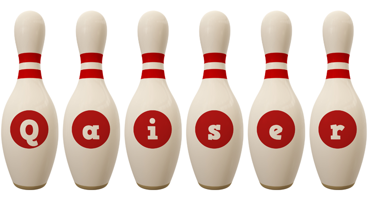 Qaiser bowling-pin logo