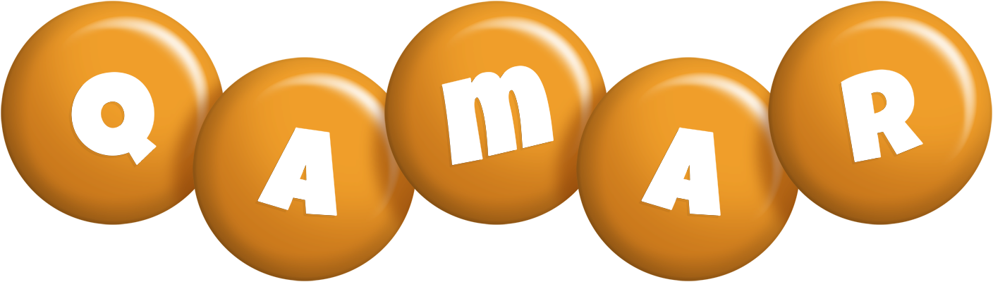 Qamar candy-orange logo