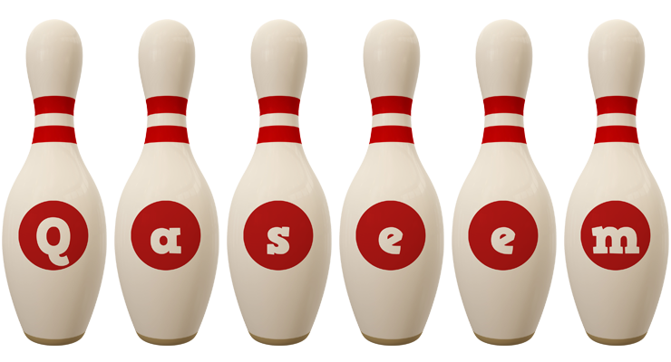Qaseem bowling-pin logo