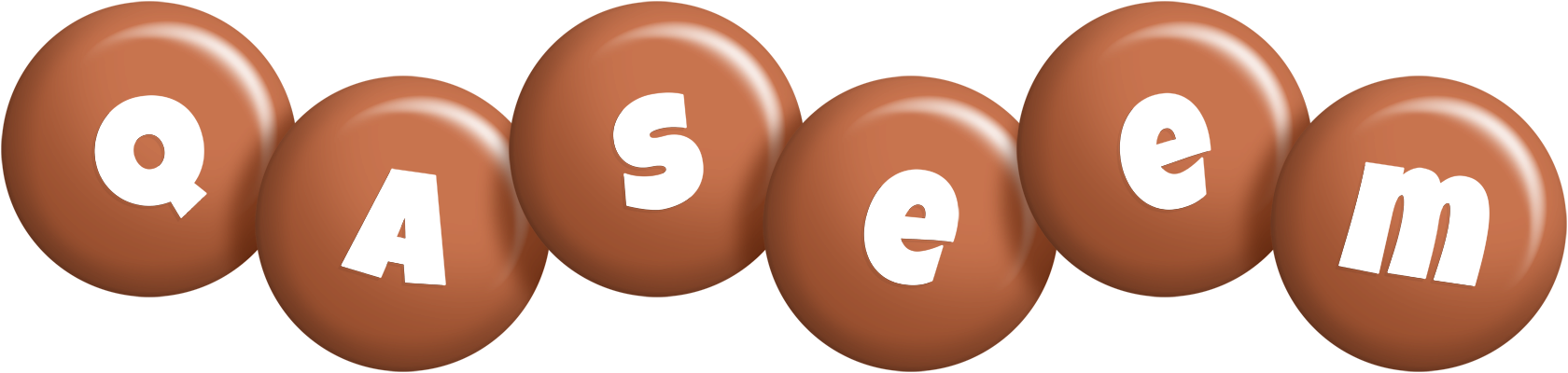 Qaseem candy-brown logo