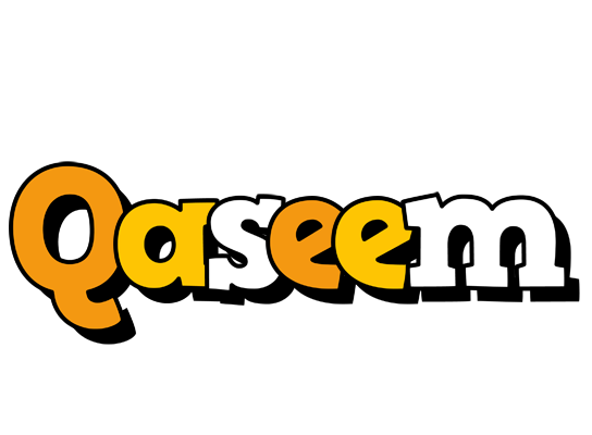 Qaseem cartoon logo