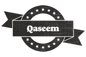 Qaseem grunge logo