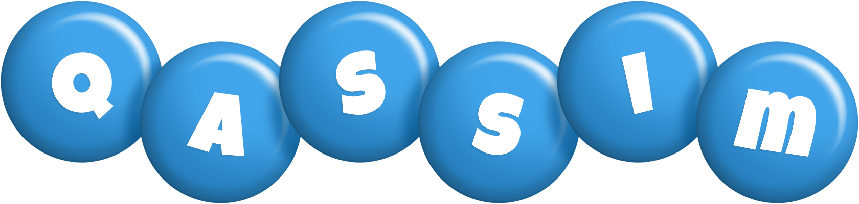 Qassim candy-blue logo