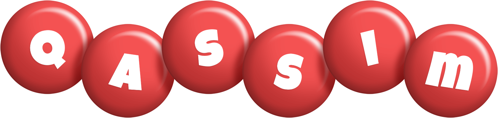 Qassim candy-red logo