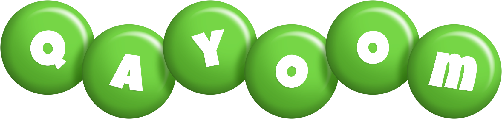 Qayoom candy-green logo