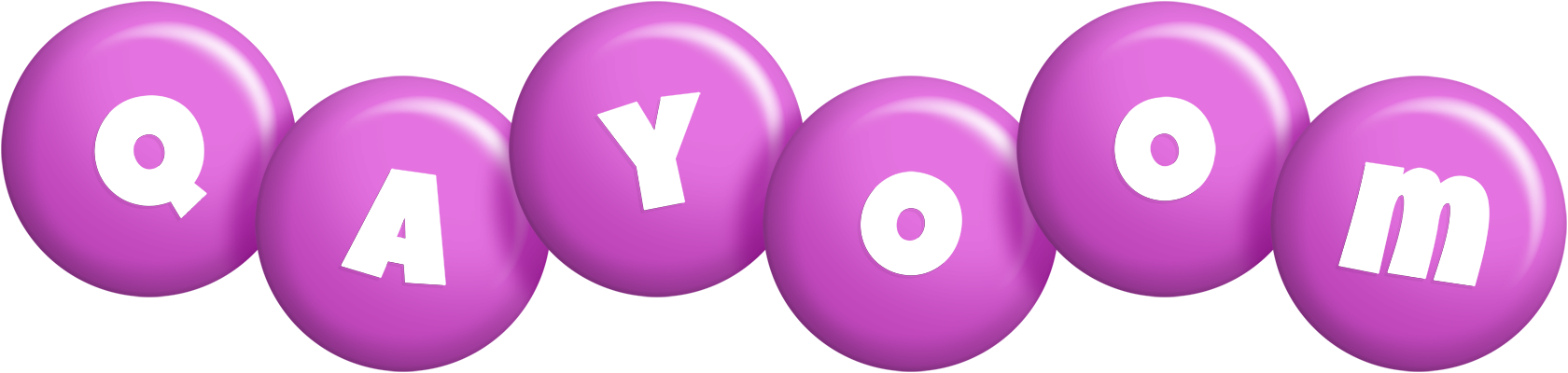 Qayoom candy-purple logo