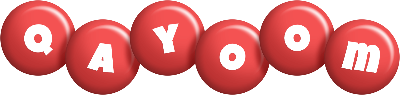 Qayoom candy-red logo
