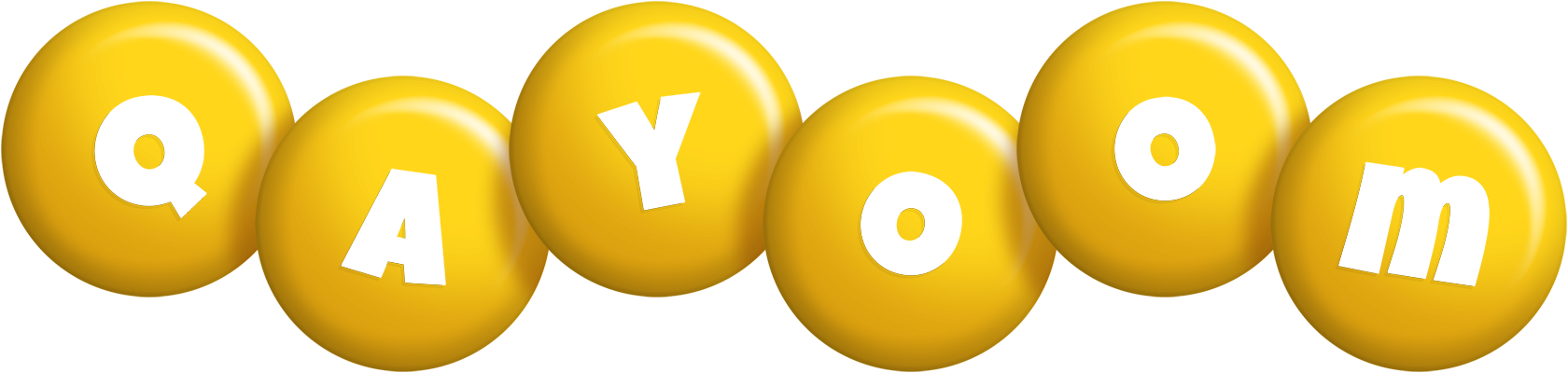 Qayoom candy-yellow logo