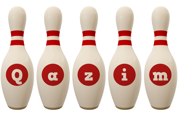 Qazim bowling-pin logo