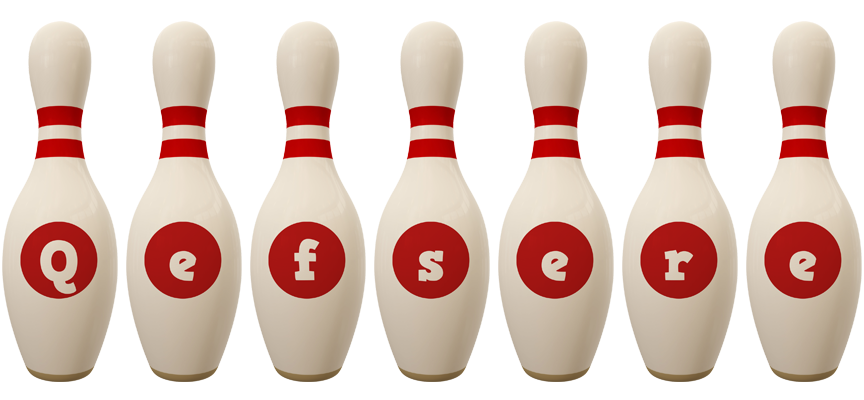 Qefsere bowling-pin logo