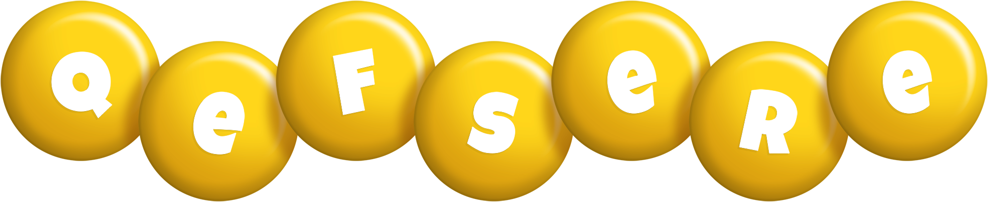 Qefsere candy-yellow logo