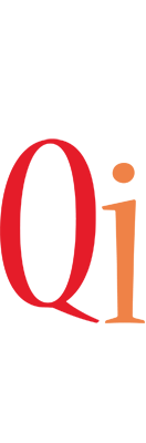 Qi birthday logo