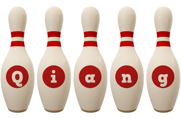Qiang bowling-pin logo