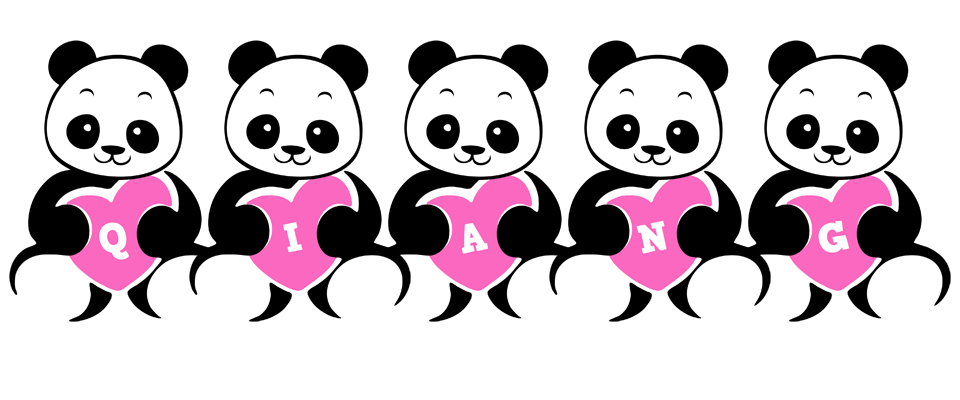 Qiang love-panda logo