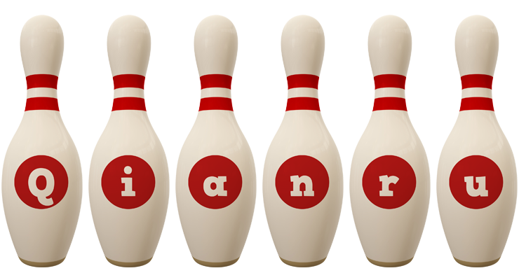 Qianru bowling-pin logo