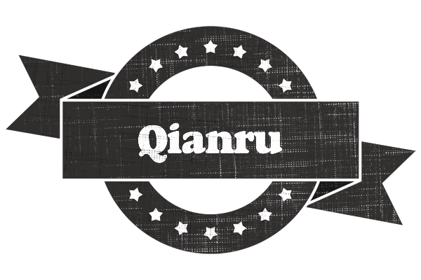 Qianru grunge logo