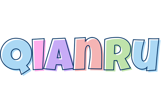 Qianru pastel logo