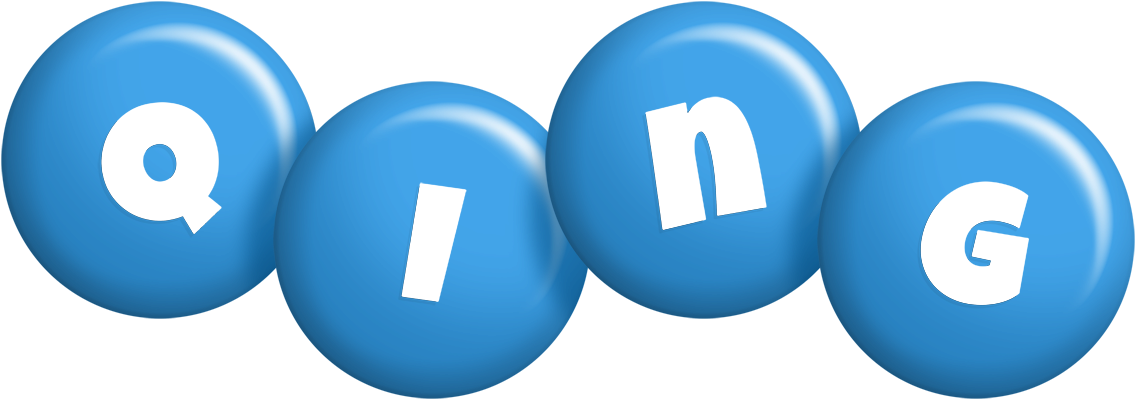 Qing candy-blue logo