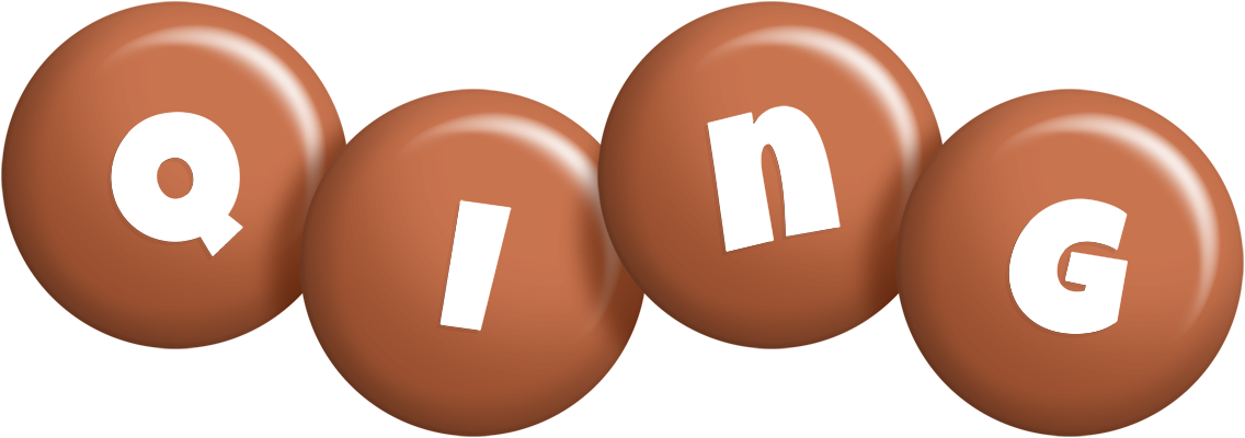 Qing candy-brown logo