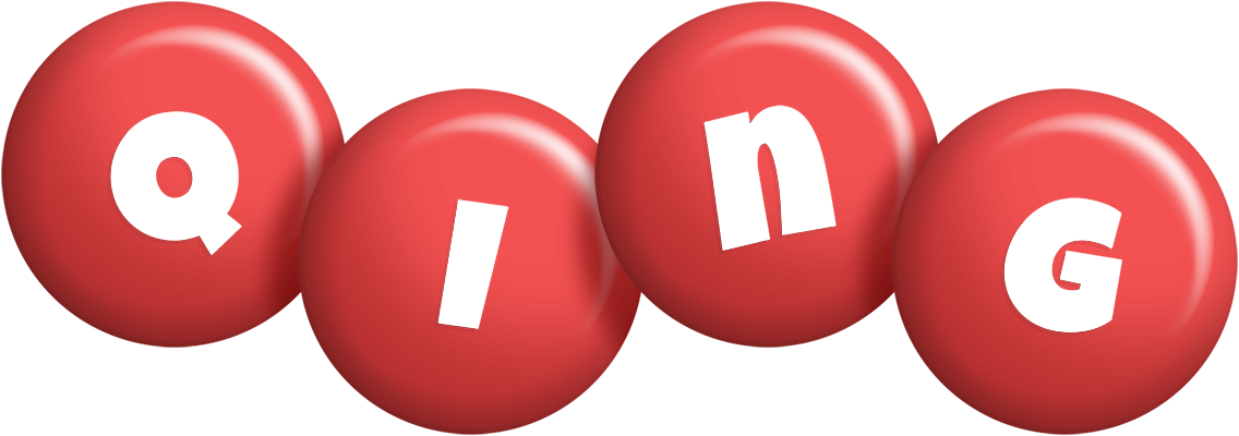 Qing candy-red logo