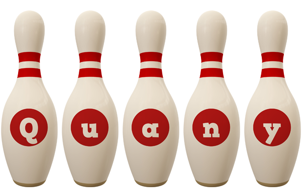 Quany bowling-pin logo