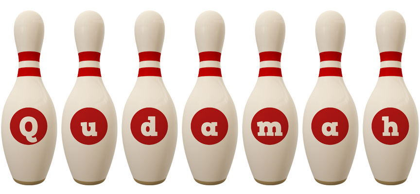 Qudamah bowling-pin logo