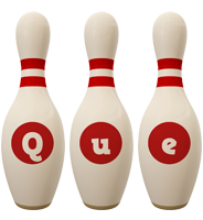 Que bowling-pin logo