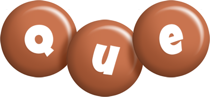 Que candy-brown logo