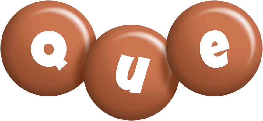 Que candy-brown logo