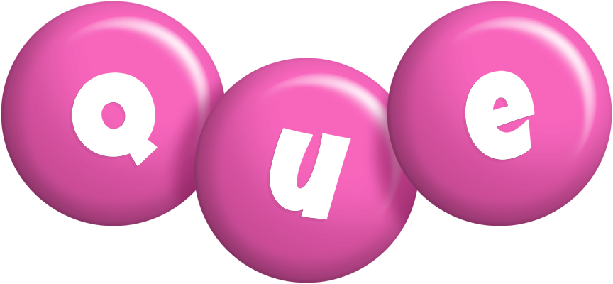 Que candy-pink logo