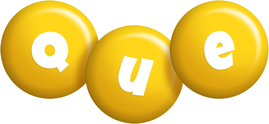 Que candy-yellow logo