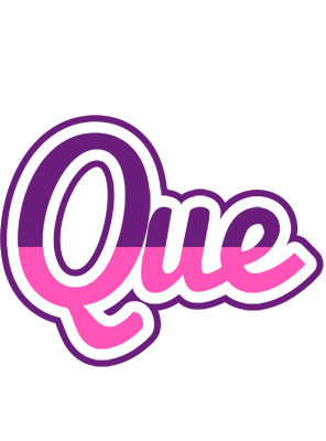 Que cheerful logo
