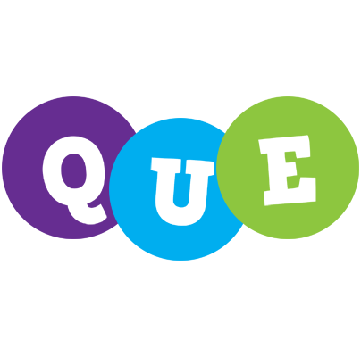 Que happy logo