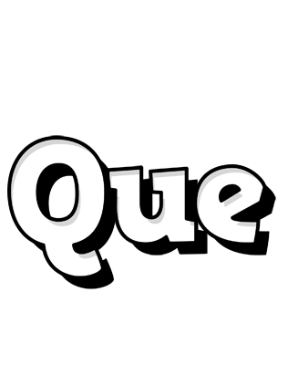 Que snowing logo