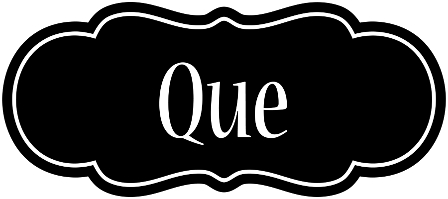 Que welcome logo