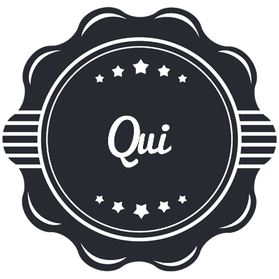 Qui badge logo