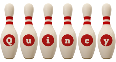 Quincy bowling-pin logo