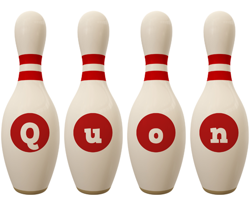 Quon bowling-pin logo