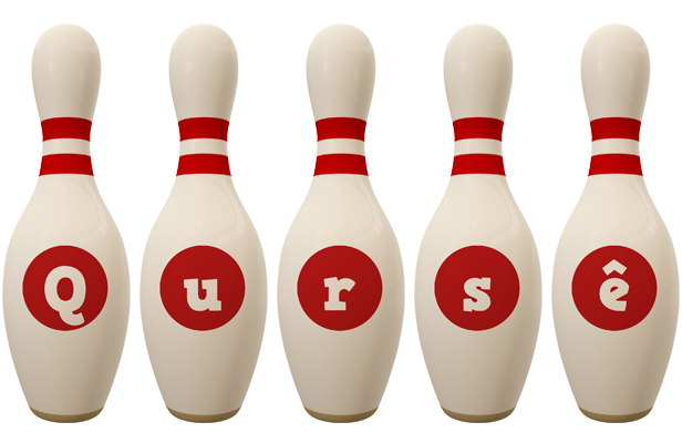 Qursê bowling-pin logo