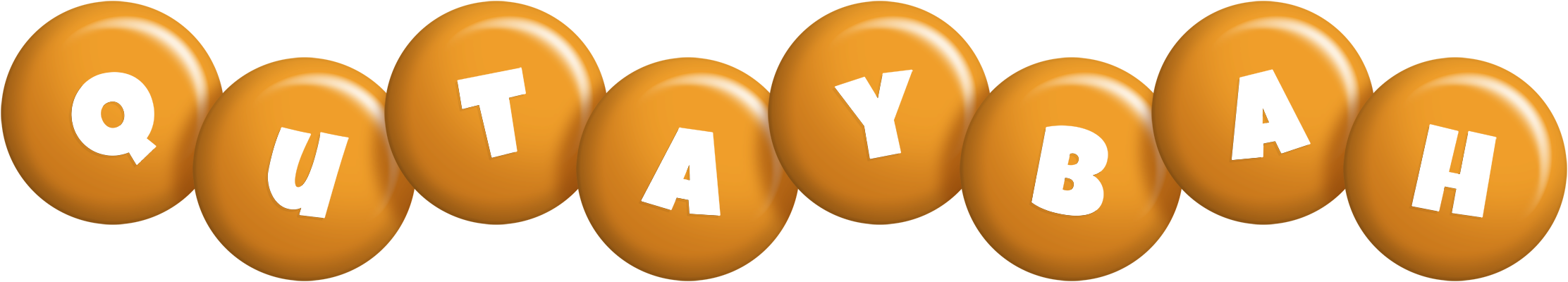 Qutaybah candy-orange logo