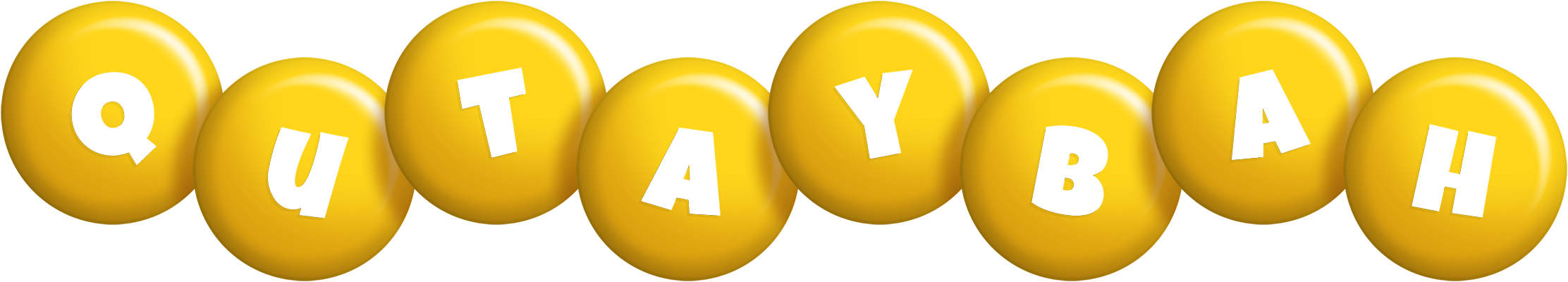 Qutaybah candy-yellow logo