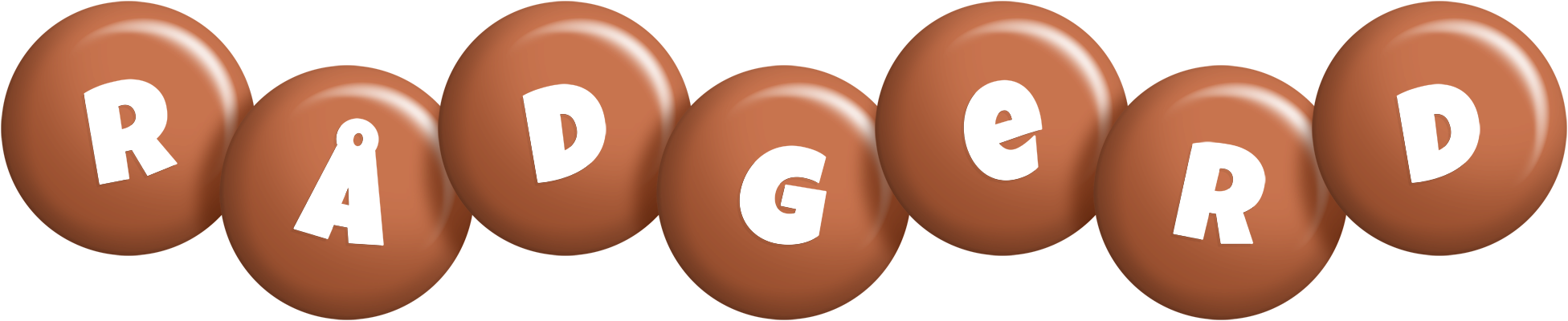 Rådgerd candy-brown logo