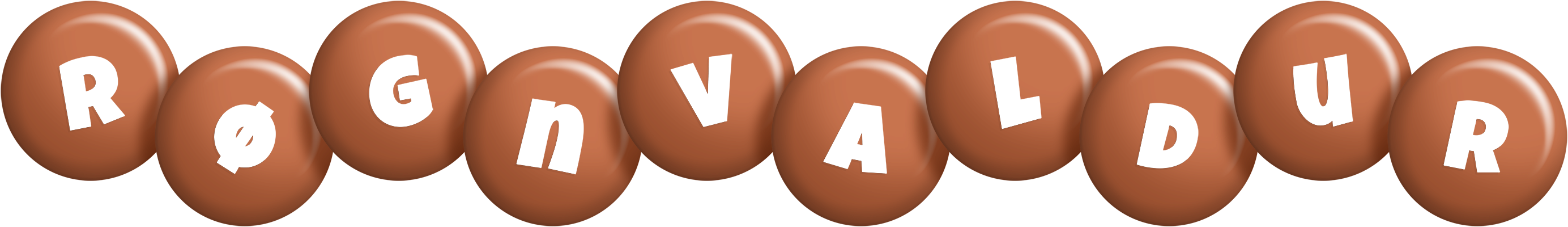 Røgnvaldur candy-brown logo