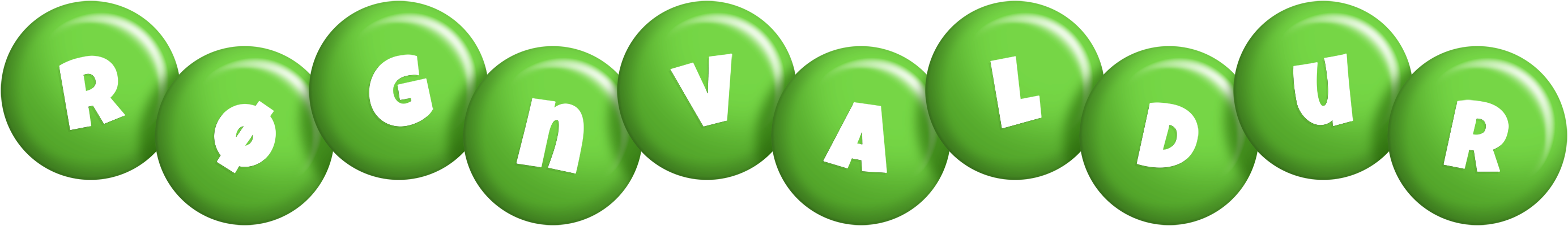 Røgnvaldur candy-green logo